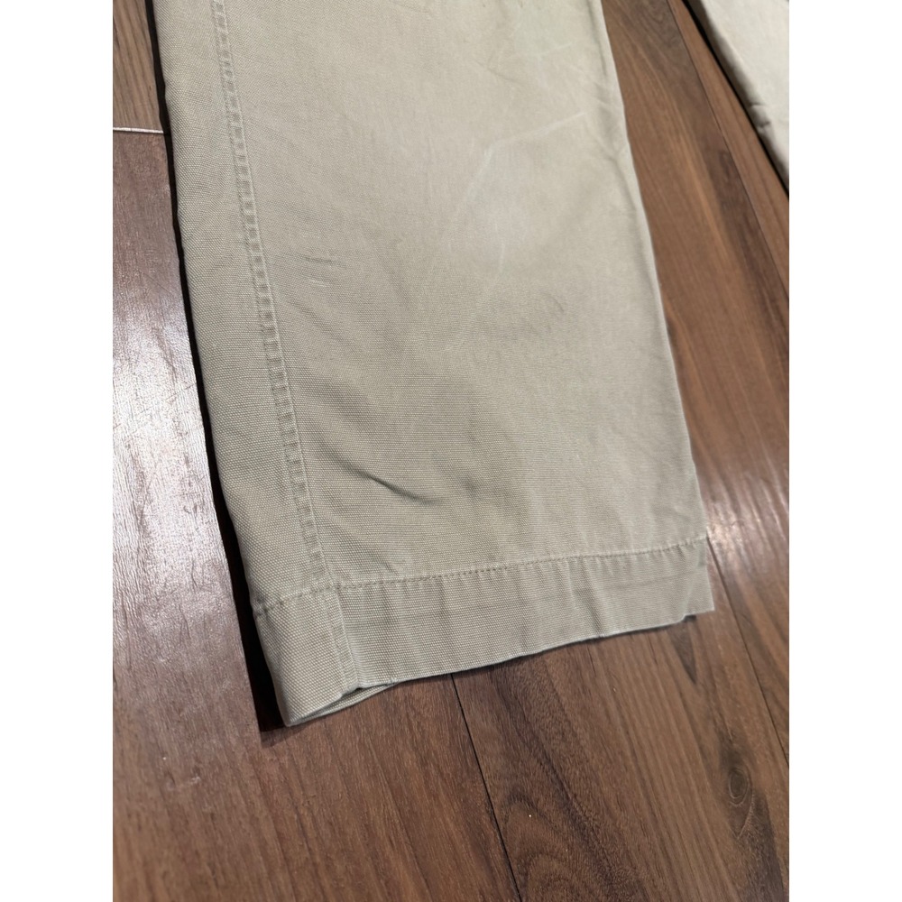 Nautica Explorer Mens Loose Fit Cargo Pants Tan Khaki Cotton Canvas 34x30 - Picture 8 of 11